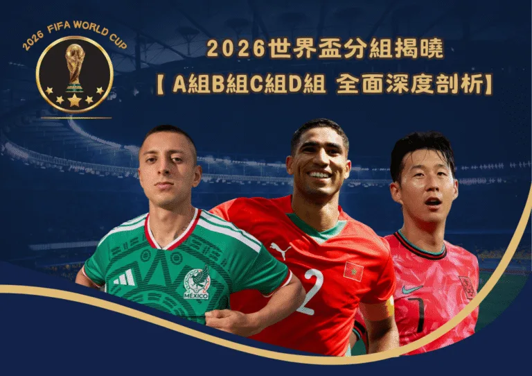 2026世界盃分組揭曉 A組B組C組D組 全面深度剖析