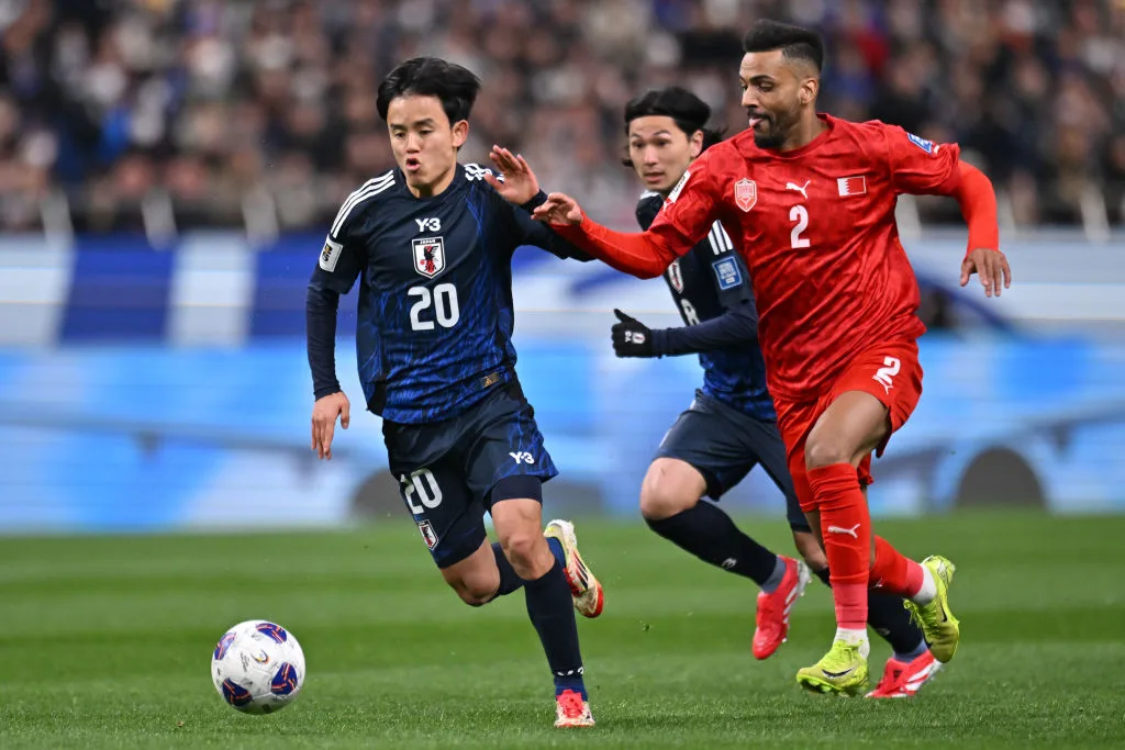 2025年3月20日，日本隊vs巴林隊，久保建英選手以1個進球和1次助攻幫助日本隊奪得勝利！