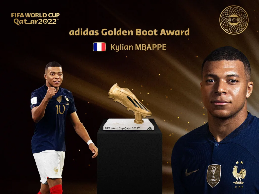 FIFA世界盃金球獎 2022年卡達世界盃 姆巴佩獲得金靴獎 